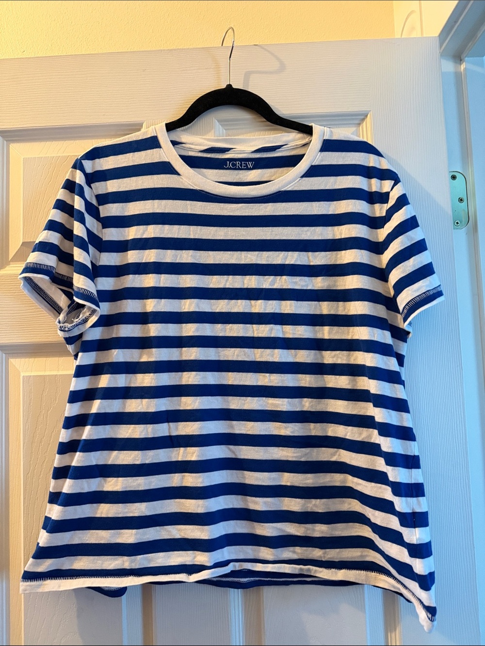 J. Crew Blue & White Striped Tee